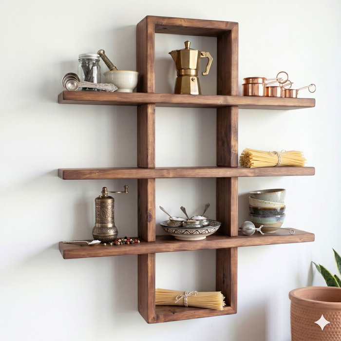 Hanah Home Raf359 Estantería Decorativa de Madera